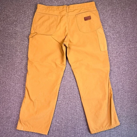 VTG Walls Master Made Carpenter Pants Mens 40x32 Tan Workwear Nylon USA Hunting - Picture 2 of 16